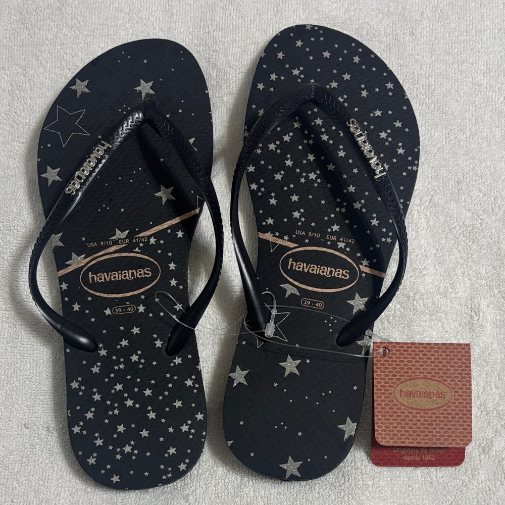 NWT havaianas flip flops women’s size 9/10 (39-40)